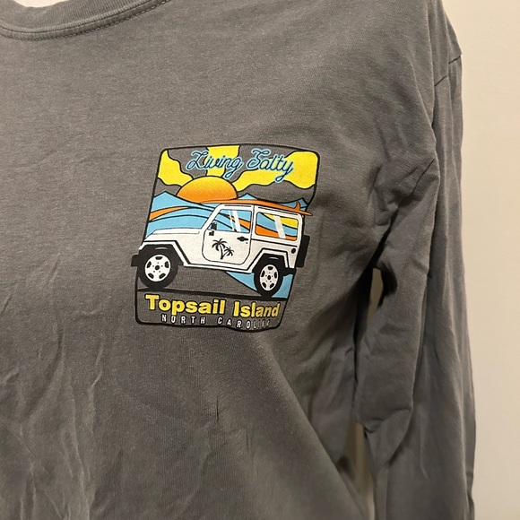 topsail Island beach jeep long sleeve tshirt - Picture 4 of 5